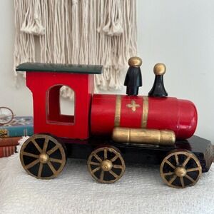 Wooden Train Locomotive Decoration  (3938)